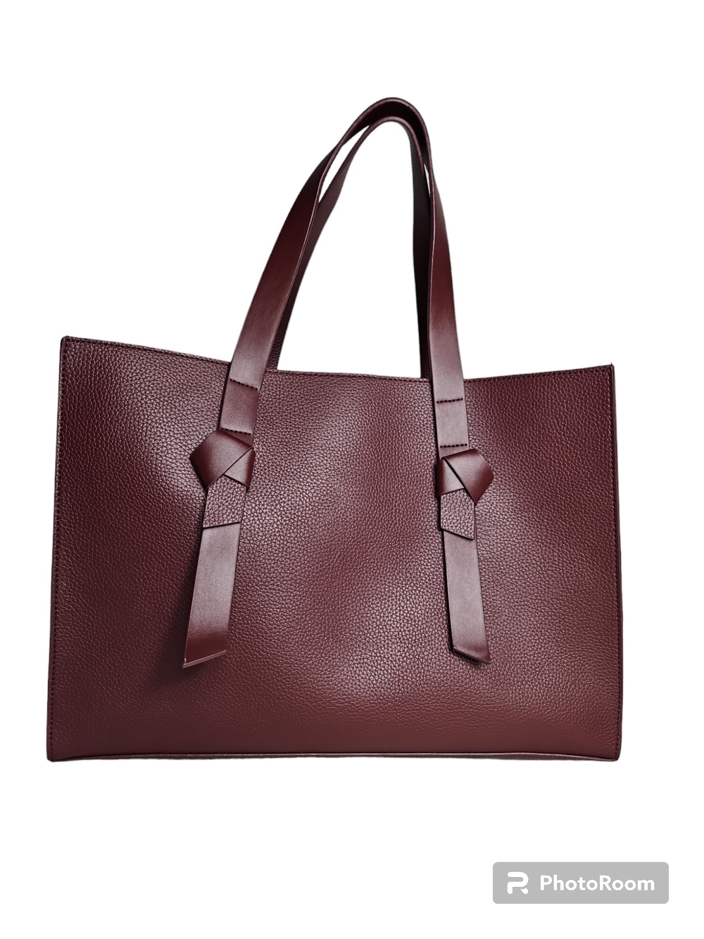 Rachel Zoe Arialith Burgandy Vegan Leather Everyday Tote Bag - Picture 2 of 7
